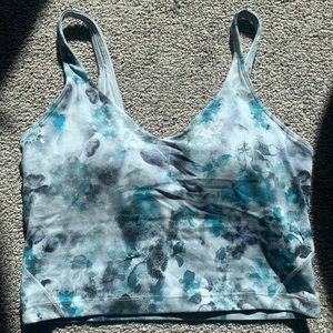 Womens blue and white Lululemon Align tank top, size 4. Worn only a few times.